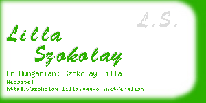 lilla szokolay business card